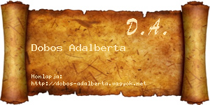 Dobos Adalberta névjegykártya